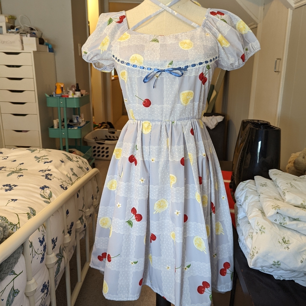 Ank Rouge Cherry Lemon Dress Japan size M